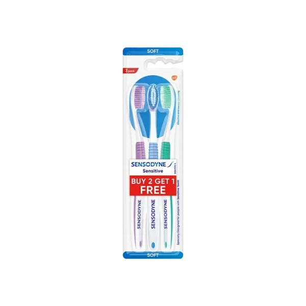Sensodyne Sensitive (Soft) Toothbrush – Pack of 2 + 1 Free