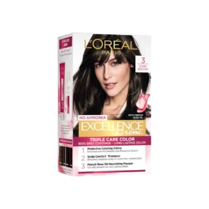 L'oreal Paris Excellence Creme Hair Colour, Natural Darkest Brown (3) (72 Ml + 100 G)