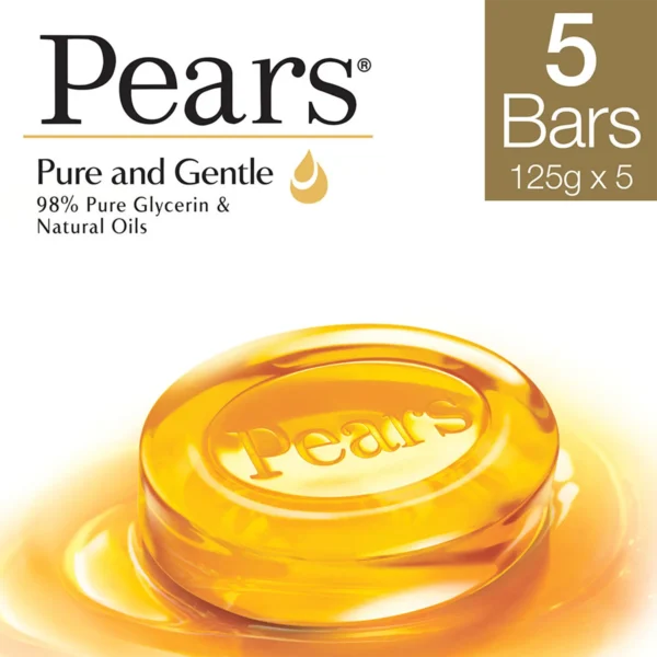 Pears Pure & Gentle Soap – Buy 4 Get 1 Free (125g × 5)