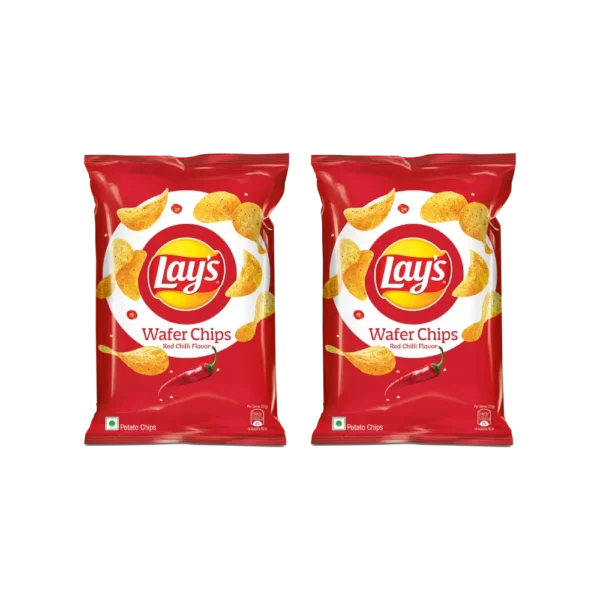 Lay’s Wafer Style – Red Chilli Potato Chips – Pack of 2 (23g × 2)
