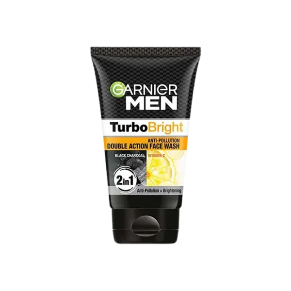 Garnier Men Turbo Bright Double Action Face Wash - 100 Gm